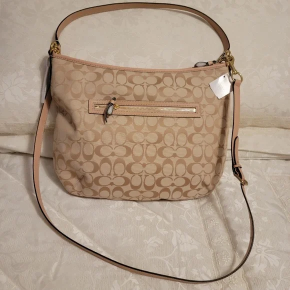 Coach signature stripe convertible hobo - Picture 2 of 3